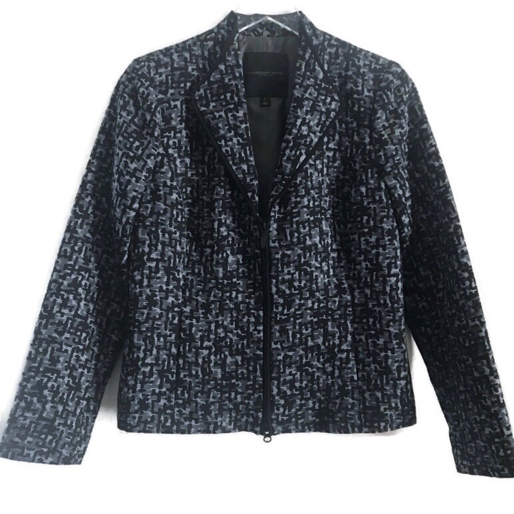 Classiques Entier Grey & Black Blazer Sz S NEW without tags